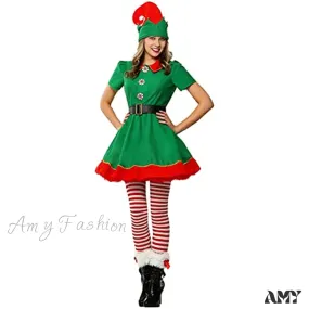 Amy Fashion - Christmas Holiday Elf Costume Hat Elf Costume