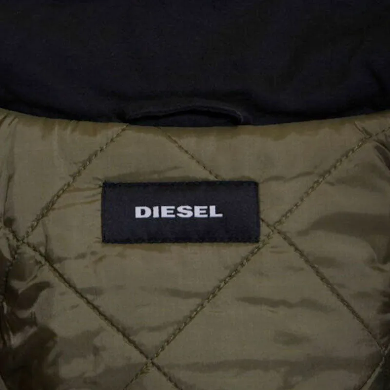 DIESEL W FROZEN 0JAMH Mens Parka Jacket Quilted Full Zipped Winter Outwear Coat