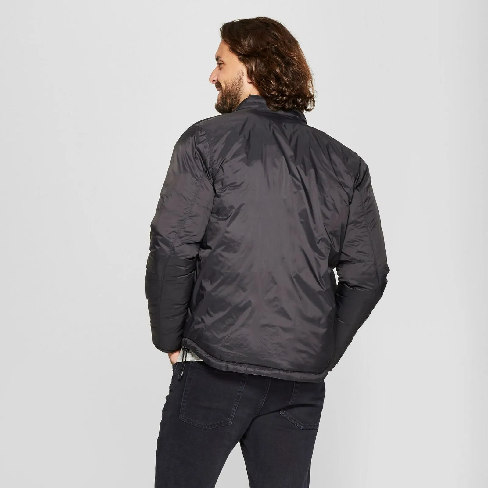 Goodfellow & Co. Men's Reversible Matte Unquilted Puffer Jacket