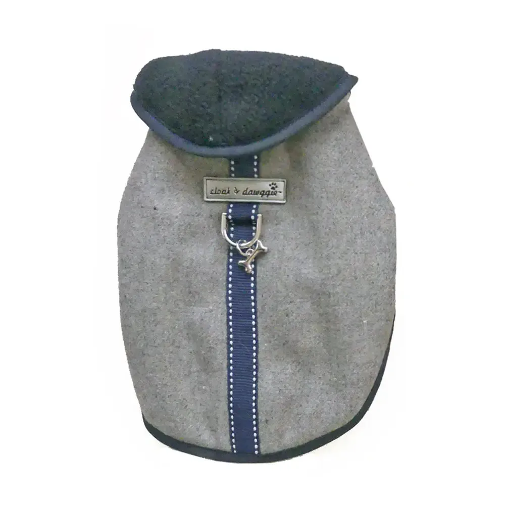 Gray Flannel Teacup Warm Tiny Dog Winter Coat | 3 LBS to 8 LBS