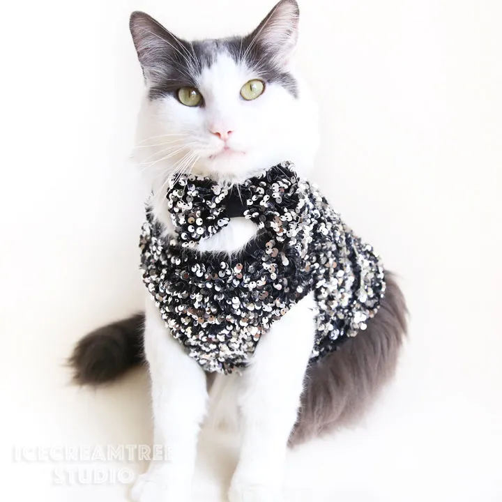 Holiday Green Sequin Party Outfit Set - Pet Clothing