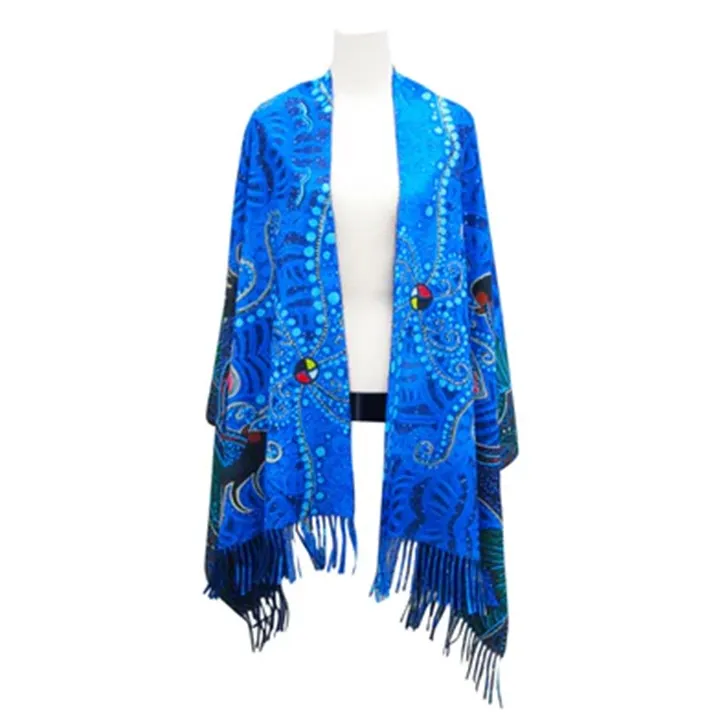 Indigenous Artist Collection: Eco Shawl: Breath of Life by Leah Dorion