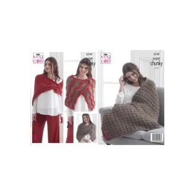 King Cole Accessory Super Chunky Knitting Pattern 5197