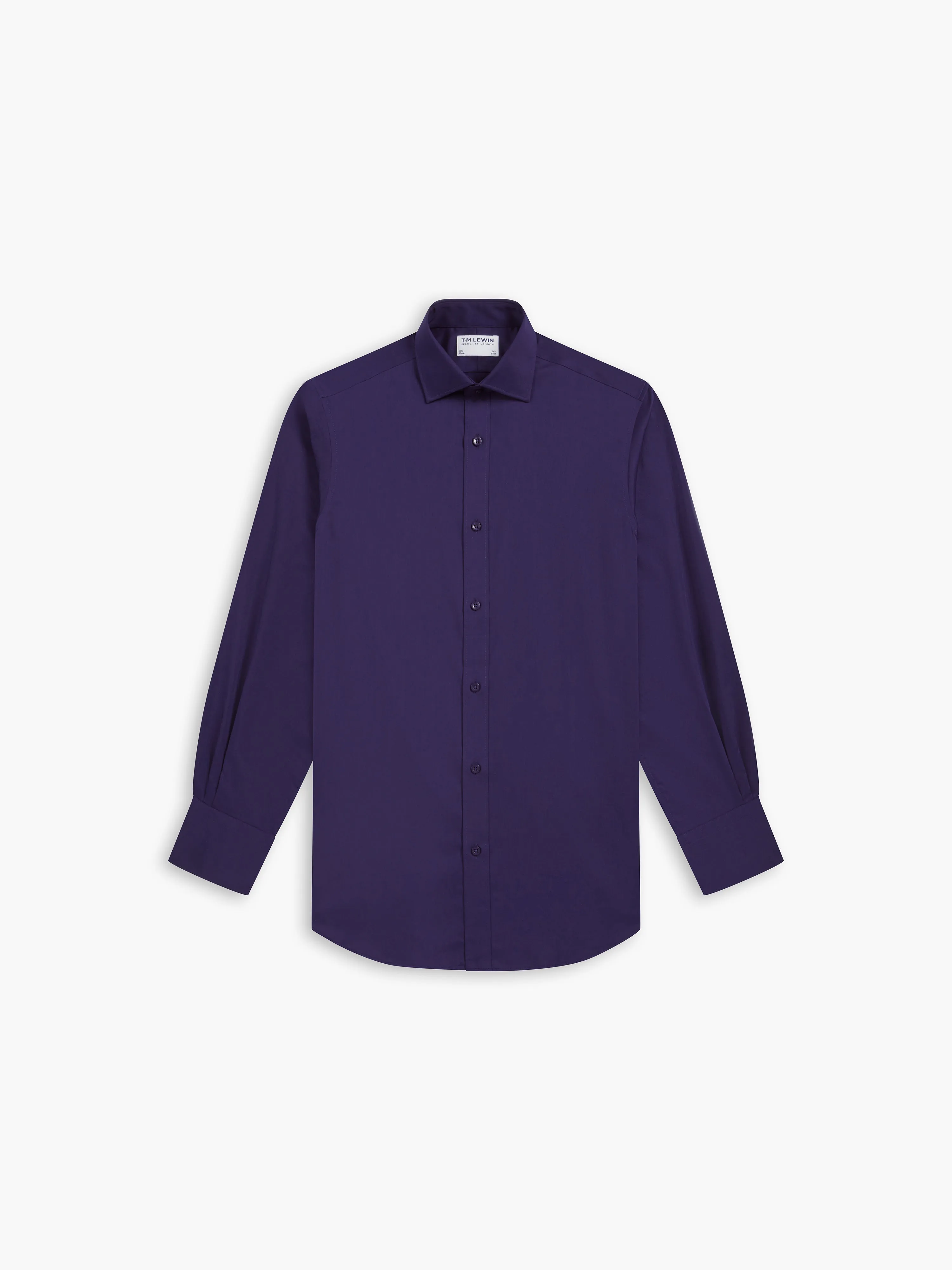 Max Performance Navy Twill Slim Fit Single Cuff Classic Collar Shirt