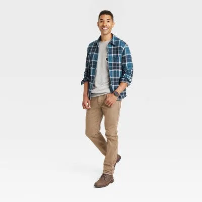 New - Goodfellow & Co Men Fleece Knit Button Down Shirt Jacket Heavyweight Long Sleeve