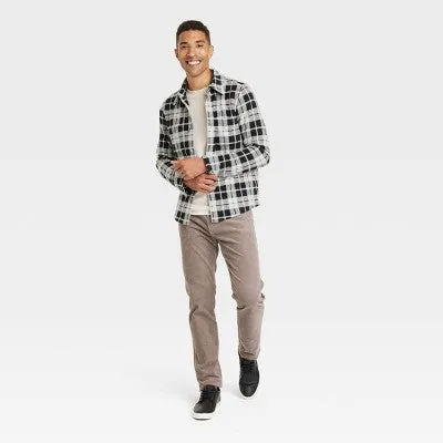 New - Goodfellow & Co Men Fleece Knit Button Down Shirt Jacket Heavyweight Long Sleeve