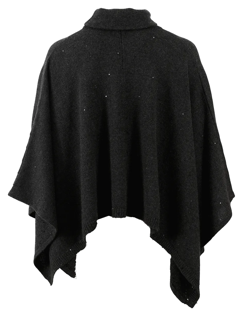 Pailette Cowl Poncho