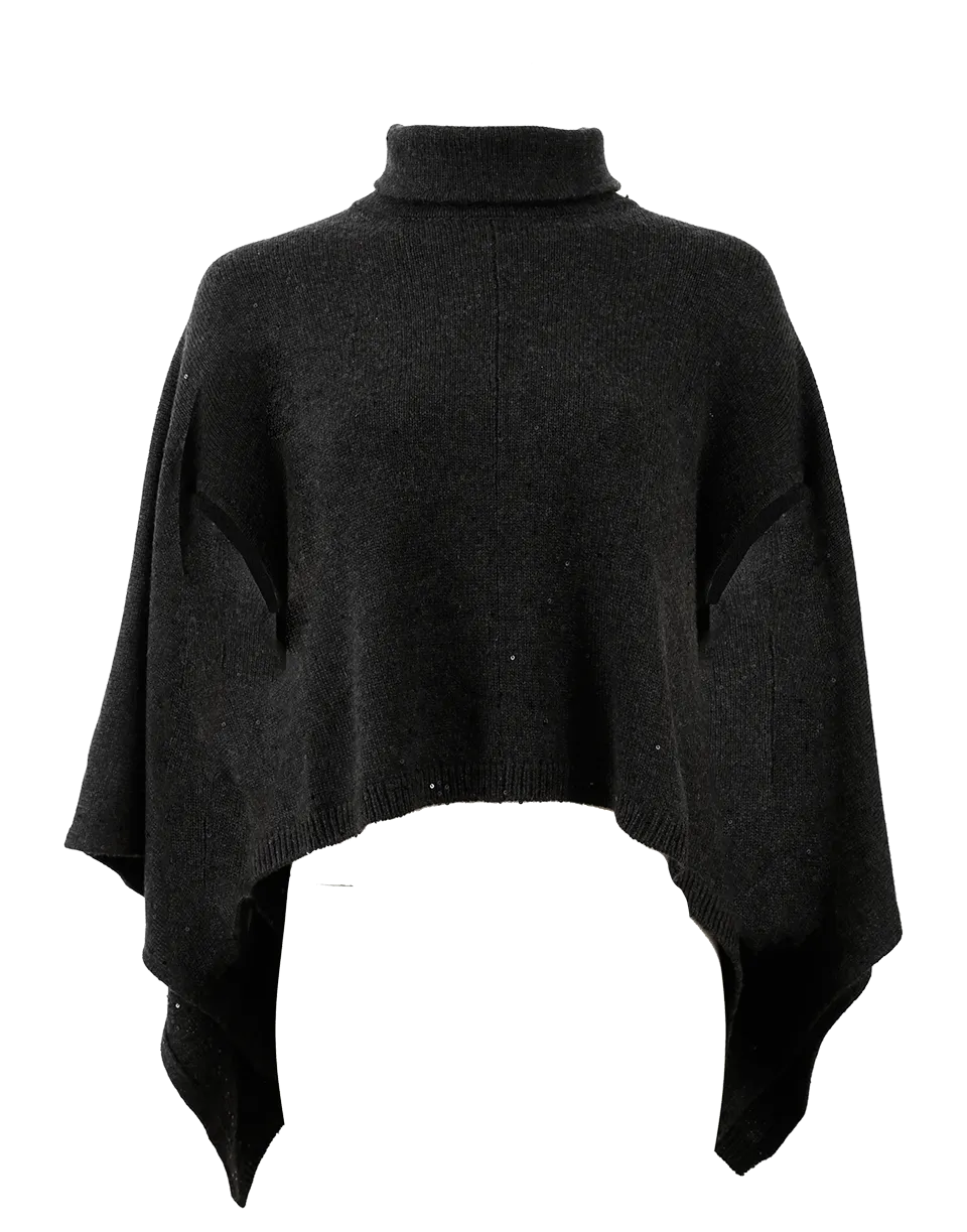 Pailette Cowl Poncho