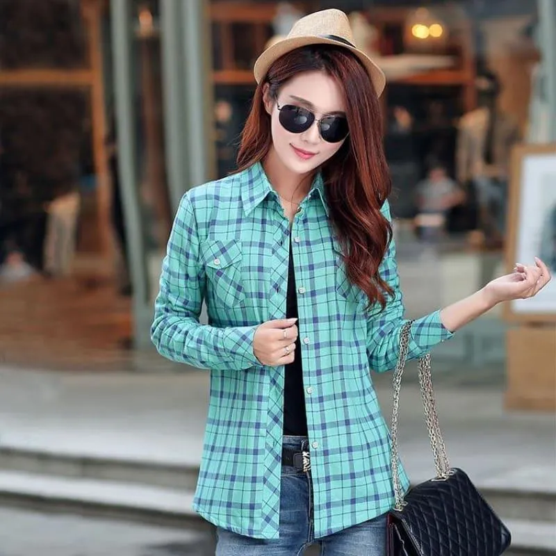 Plaid Shirt Velvet Thick Jacket Style Coat
