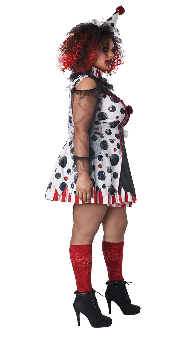 Plus Size Twisted Clown Costume