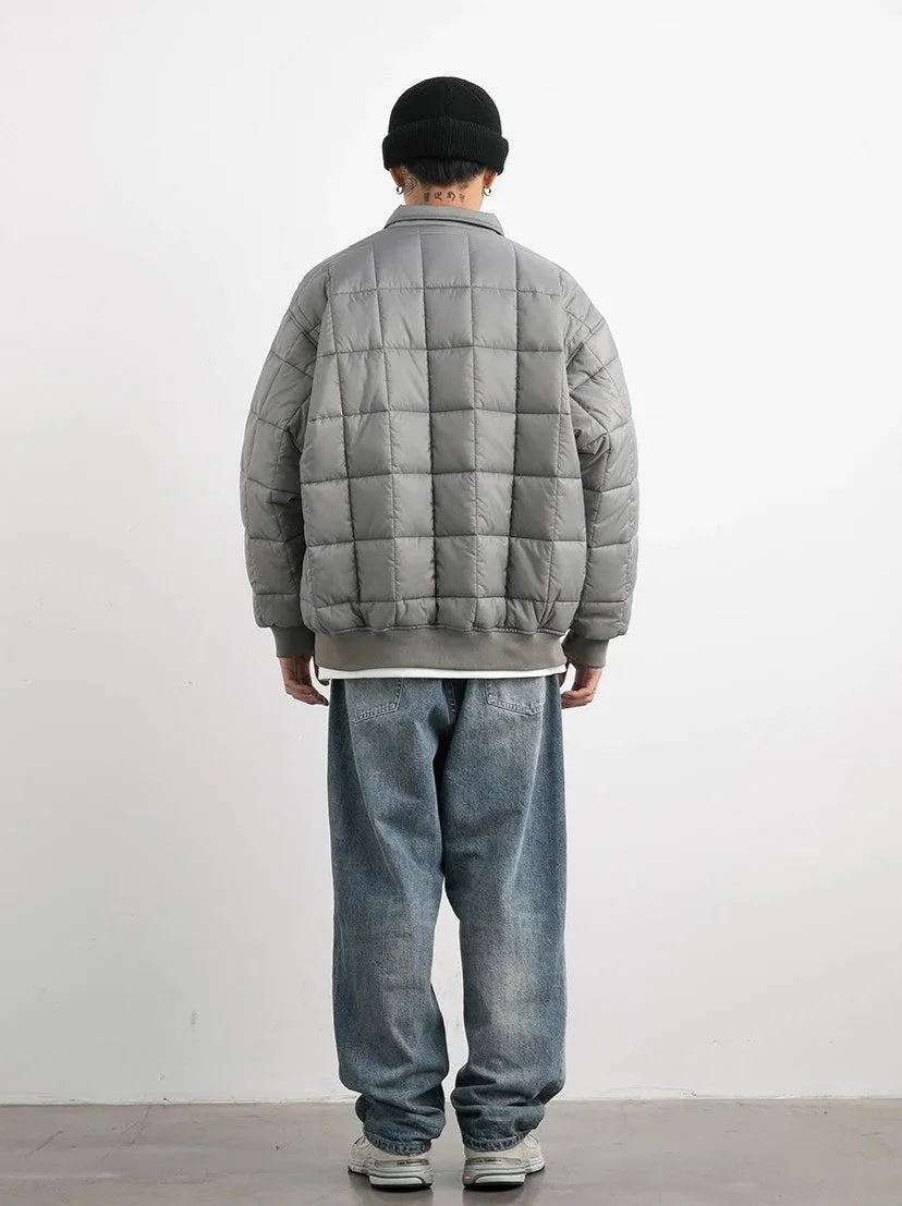 Quilted Puffer Jacket with Snap Buttons