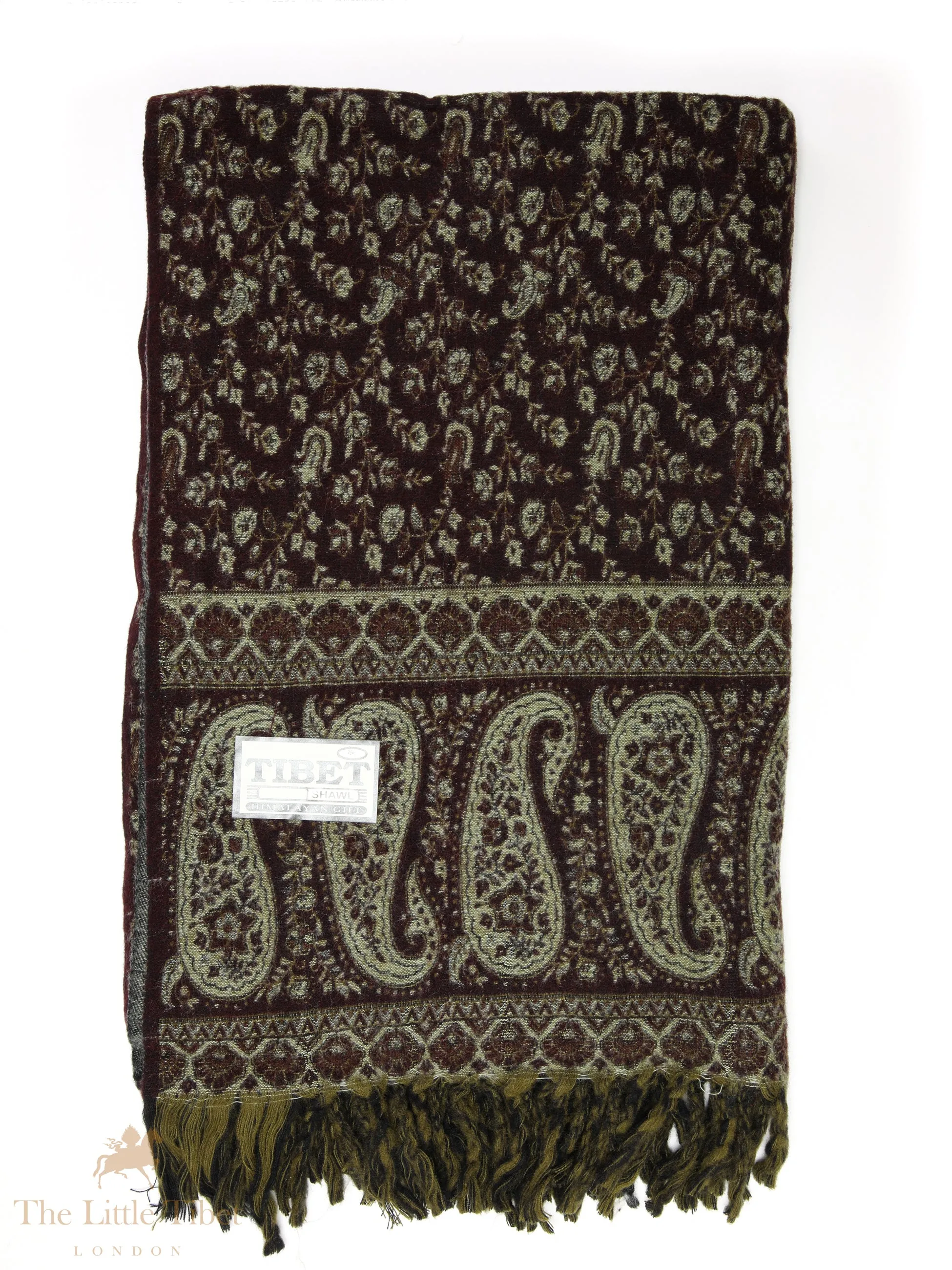 Sammy Brown-Green Tibet Shawl - TS52