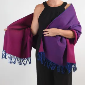 Vibrant Shawl | Cobalt & Magenta